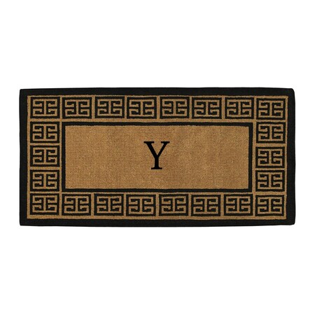 Calloway Mills Monogram Door Mat, Black, Natural, 18 in W x 30 in L 180091830Y